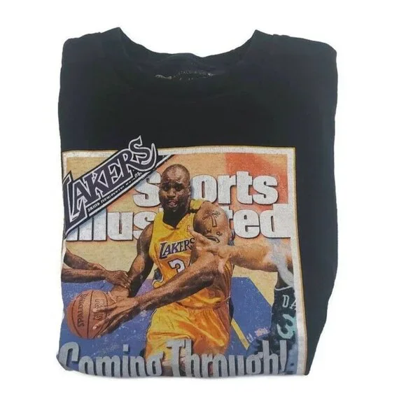 Mitchell & Ness Mens Los Angeles Lakers S.I. SHAQ Short Sleeve T Shirt Size M - Picture 6 of 6